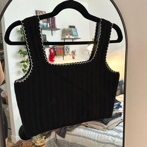 Club Monaco cropped sweater tee